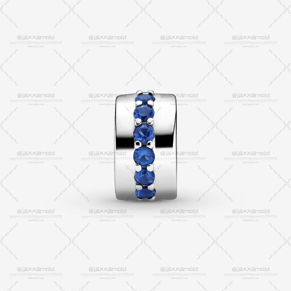 Pandora Blue Sparkle Clip Charm - Picture 2 of 6